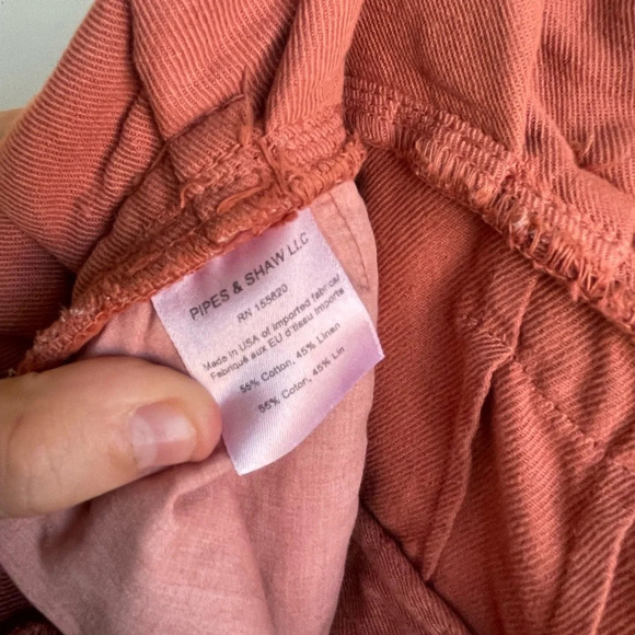 VERONICA BEARD||Karter Belted Linen-Cotton Paper Bag Pants,Worn Once Size 8 - Picture 7 of 11